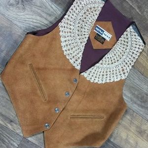 80's Mona Mode 100% leather vest size Medium